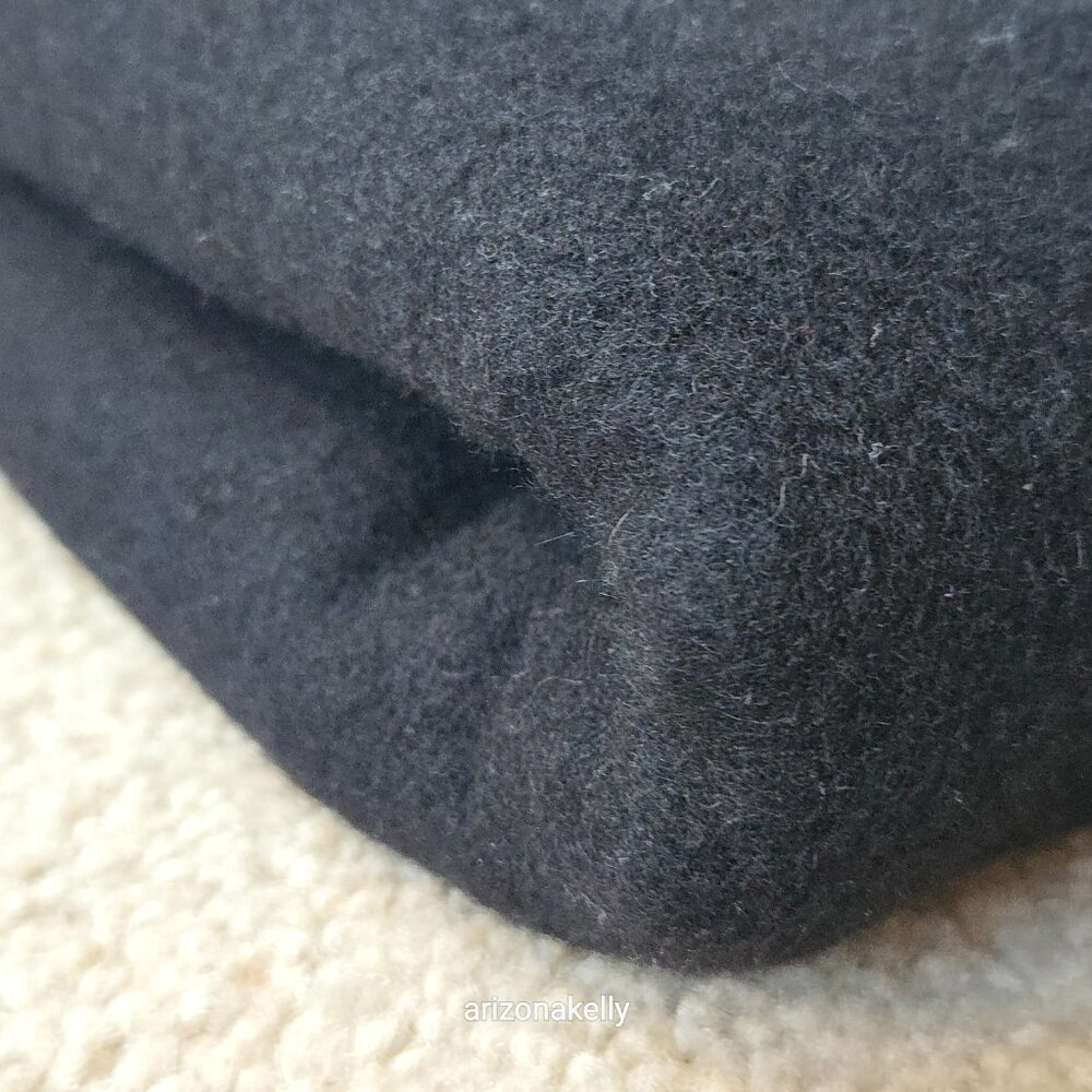 Oversized THICK Wool Wrap Flawless Black Fringe Men's Tall Plus - Picture 5 of 15